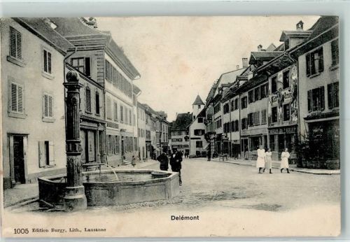 Delémont 1905 Brunnen