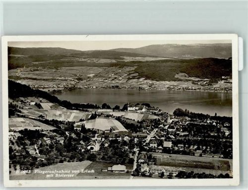 Erlach Fliegeraufnahme mit Bielersee