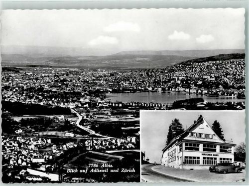 Albis Blick auf Adliswil und Zürich Hotel Hirschen
