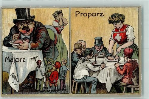 Proporz-Postkarte Wahl