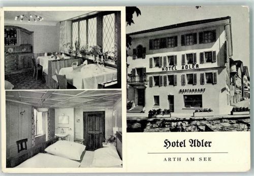 6415 Arth Gebrauchsspuren Hotel Adler KEINE AK