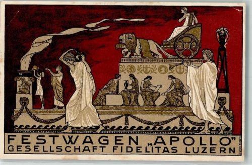 Luzern 1922 Festwagen Apollo Gesellschaft Fidelitas 23, Eidgen. Sängerfest