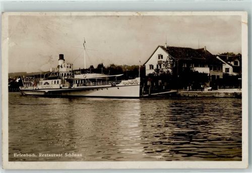 Erlenbach ZH Restaurant Schönau Schiff Stadt Rapperswil
