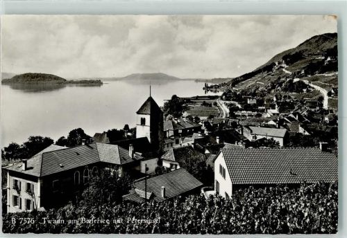 Twann Bielersee mit Petersinsel
