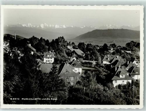 Muri b. Bern Muri-Villette und die Alpen