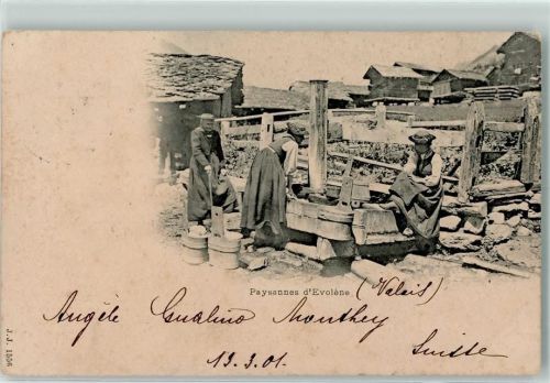 Evolène 1901 WaschfrauenPaysannes d'Evolene