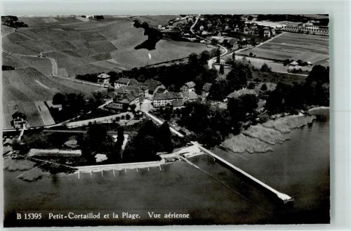Cortaillod Fliegeraufnahme Petit-Cortaillod et la Plage