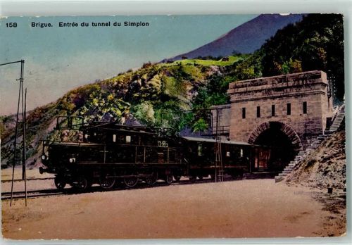 Brig 1913 Entree du tunnel du Simplon
