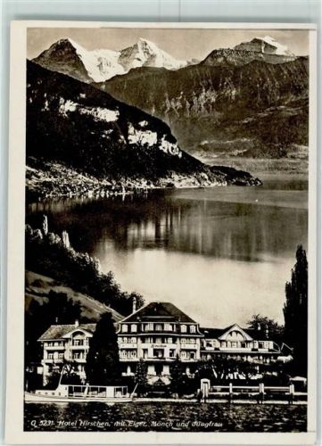 Gunten Hotel Hirschen mit Eiger Mönch Jungfrau