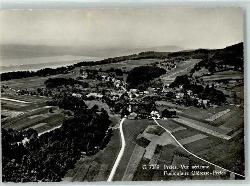 Prêles Fliegeraufnahme Funiculaire Gléresse-Preles