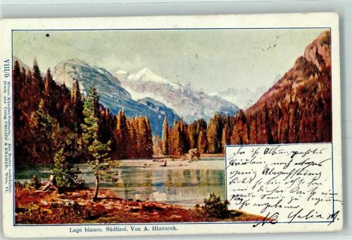 Poschiavo 1898 Lago bianco sign A. Hlavacek VIII/5
