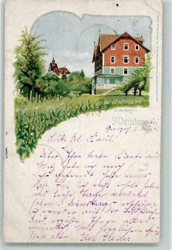 St Chrischona 1905 Gebrauchsspuren Lithographie