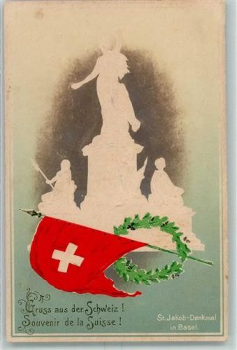 Basel 1900 St. Jakob Denkmal AK