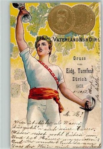 8000 Zürich 1903 Prägedruck Lithographie AK