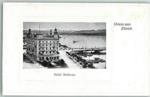 Zürich 1900 Hotel Bellevue AK