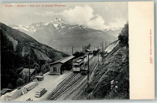 Gryon Station Vue sur le Grand Muveran