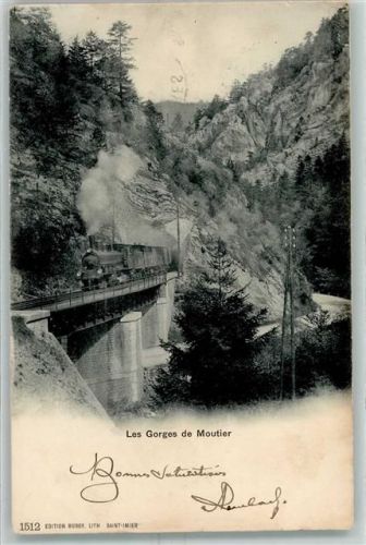 Moutier Les Gorges de Moutier Dampflokomotive