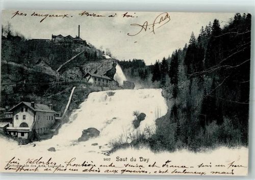 Orbe 1904 Saut du Day Wasserfall