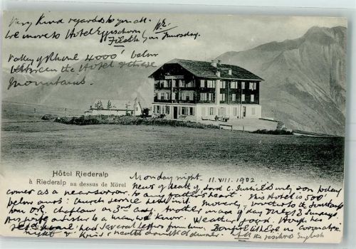 Riederalp 1902 Hotel Riederalp au dessus Mörel