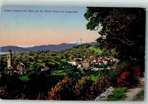 Astano Blick auf den Monte Rosa und Langensee