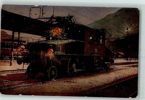 Simplon 1909 Locomotive electrique Bahnhof