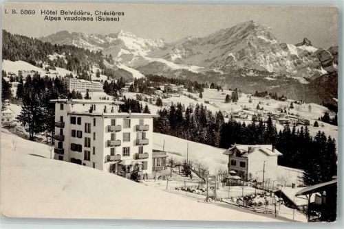 Chesières Hotel Belvedere Alpes vaudoises Winter