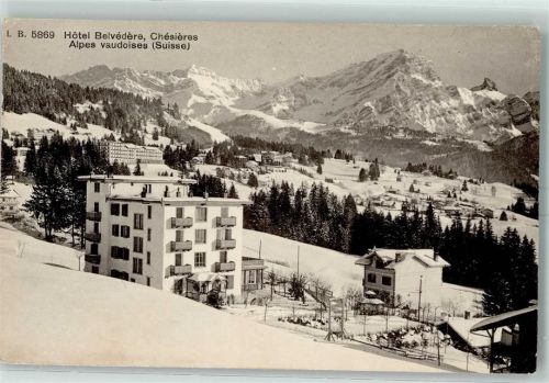 Chesières Hotel Belvedere Alpes vaudoises Winter