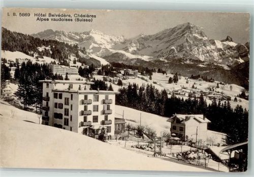 Chesières Hotel Belvedere Alpes vaudoises Winter