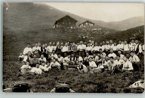 Schwarzenberg - Gruppenfoto Männer Ort lt. Stempel