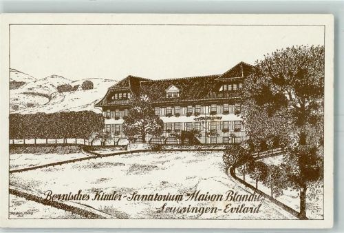 Leubringen Bernisches Kinder-Sanatorium Maison Blanche sign