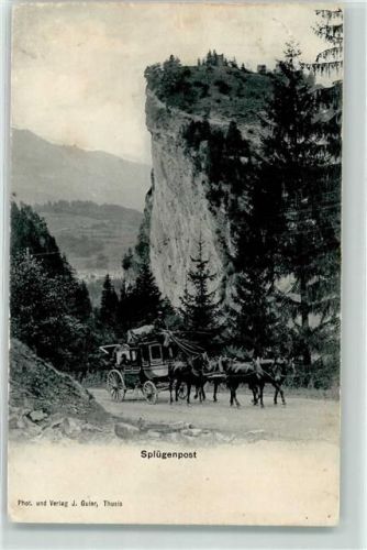 Splügen 1907 Splügenpost Postkutsche