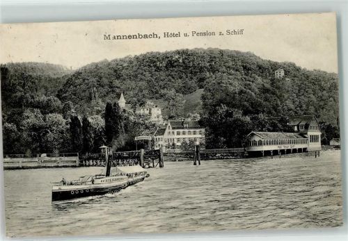 8268 Mannenbach-Salenstein 1909 - Hotel Pension Zum Schiff Radampfer Arenaberg