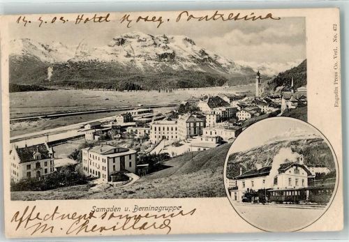 Samedan 1903 Berninagruppe Eisenbahn