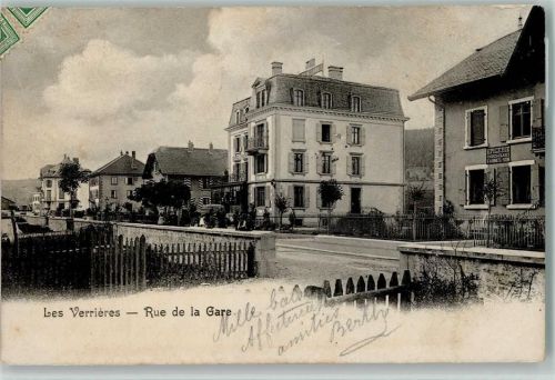2126 Les Verrières 1905 - Rue de la Gare AK