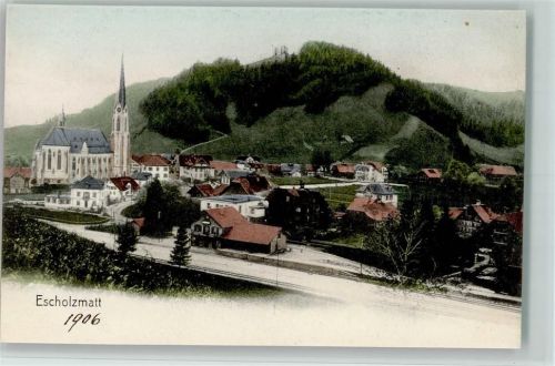 Escholzmatt 1906 Teilansicht mit Bahnhof AK