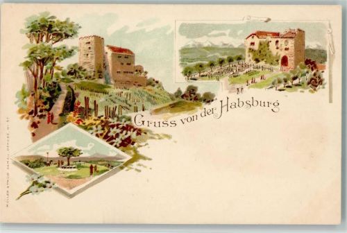 Habsburg Verlag Müller & Trüb 57 - Gruss aus - Habsburg 1898 AK Burgen und Schlösser