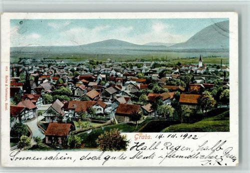 9472 Grabs 1902 - Vue generale ,Verlag Rathe & Fehlmann 874 AK