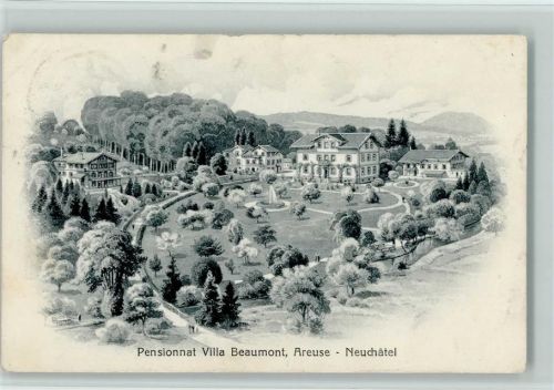 Areuse 1922 Verlag Trüb & Cie Nr. 1327-20 - Pensionnat Villa Beaumont