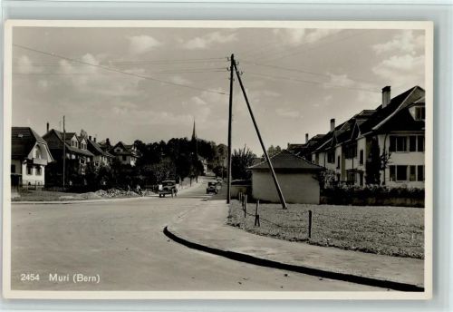 Muri b. Bern 1929 Straßenpartie mit Autos , Kunstverlag Frobenius 2454 sehr gute Erhaltung AK