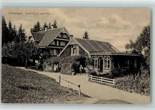 6405 Immensee 1910 - Hotel Eiche und Postam, Verlag Goetz 2866 AK