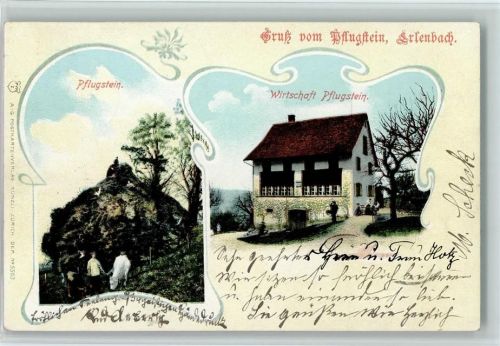 Erlenbach ZH 1905 Wirtchaft Pflugstein - Verlag Künzli 5503 AK