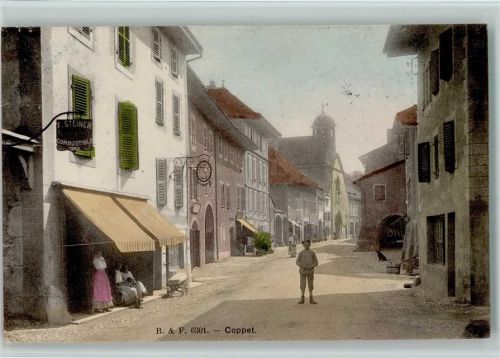 Coppet 1917 Straßenpatie AK