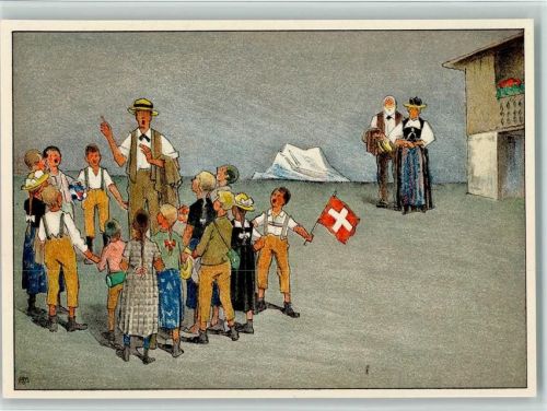 Basel 1935 XXV Sängerfest 1935 - 3. Bild - Szene aus dem Festspiel "Mutterland"