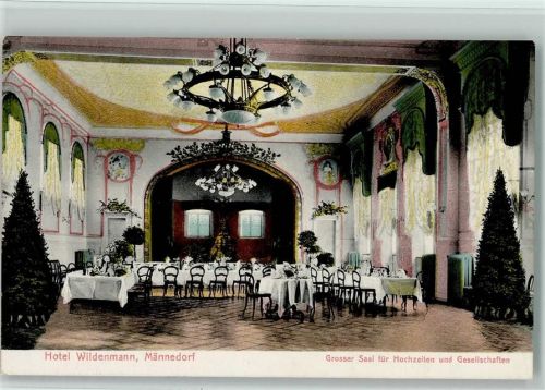 Männedorf 1911 Hotel Wildenmann Grosser Saal