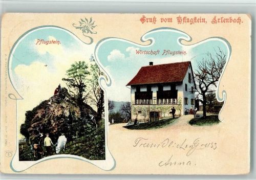 Erlenbach ZH 1902 Pflugstein Wirtschaft