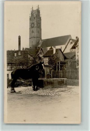 Andelfingen Ort handschriftlich Pferd Brunnen Kirche