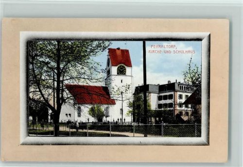 Fehraltorf Kirche und Schulhaus Passepartout