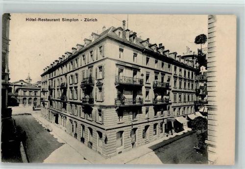 Zürich 1911 Hotel Restaurant Simplon