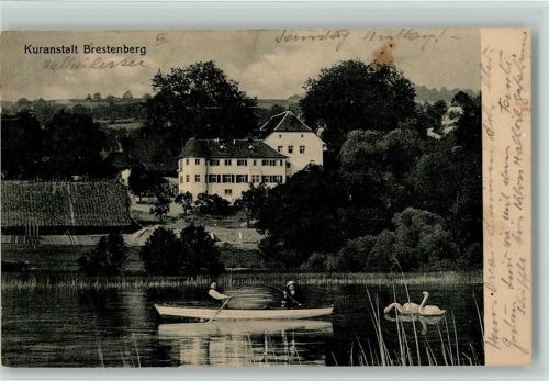Brestenberg Kuranstalt Ruderboot Schwäne