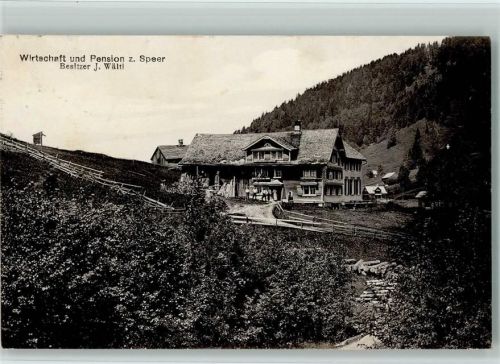 9642 Ebnat-Kappel - Wirtschaft und Pension Zum Speer Bes. J. Wälti Ort lt. Stempel